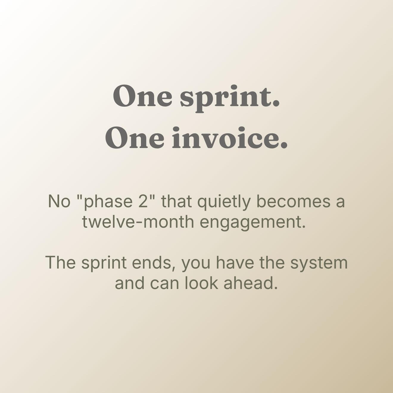 One Sprint One Sprint